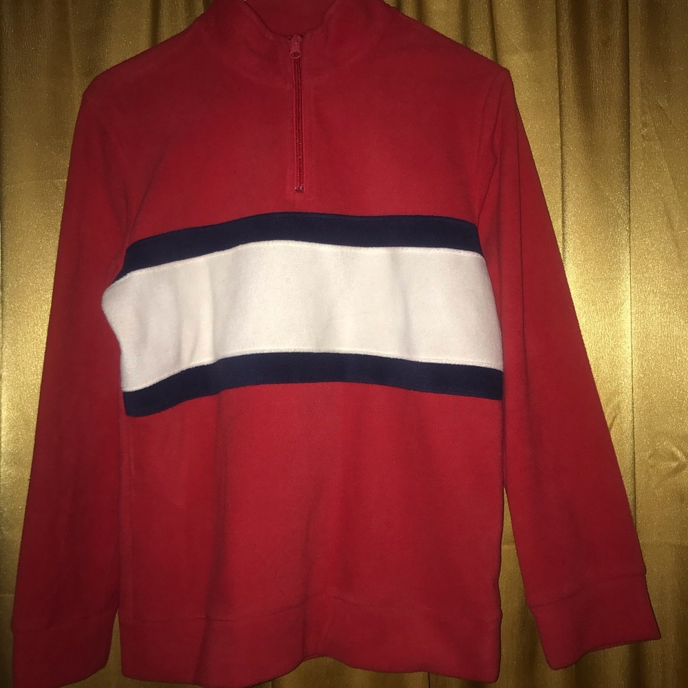 Macys red, white, and navy pullover comfy great sizing worn once.